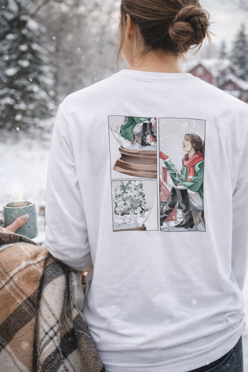 ガラスの向こう、秘密の小部屋｜ユニセックス ロングＴシャツ