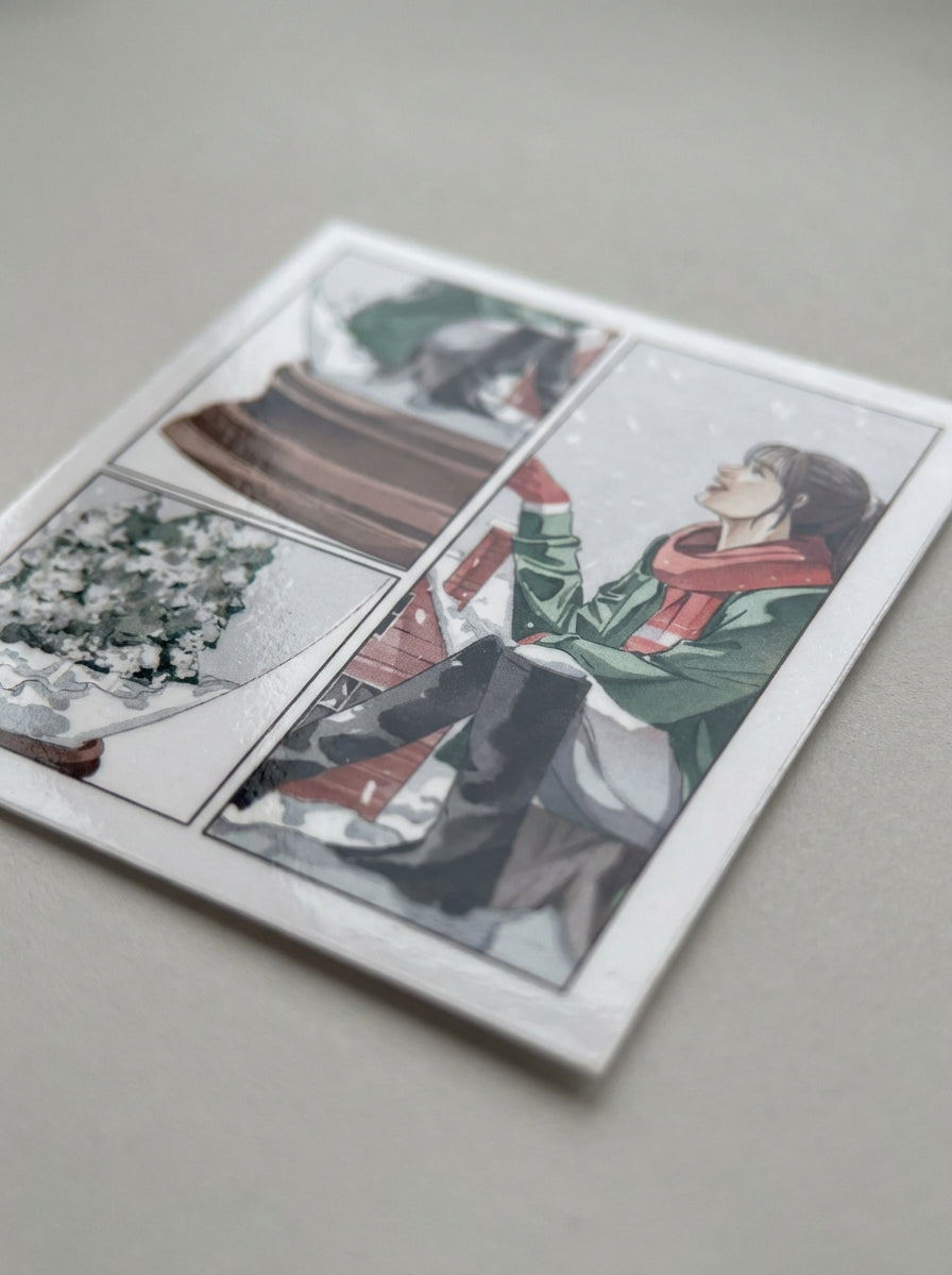 ガラスの向こう、秘密の小部屋｜ステッカー