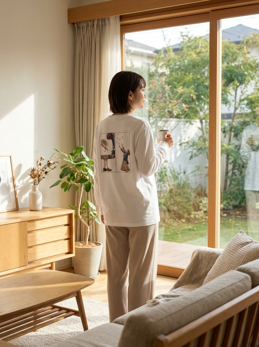 手放すから、受け取れる｜ユニセックス ロングＴシャツ
