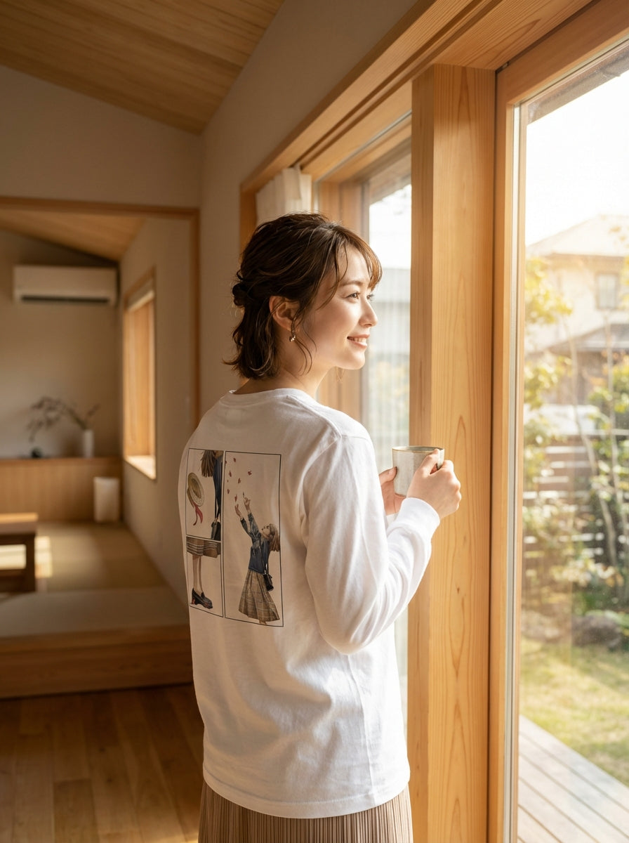 手放すから、受け取れる｜ユニセックス ロングＴシャツ