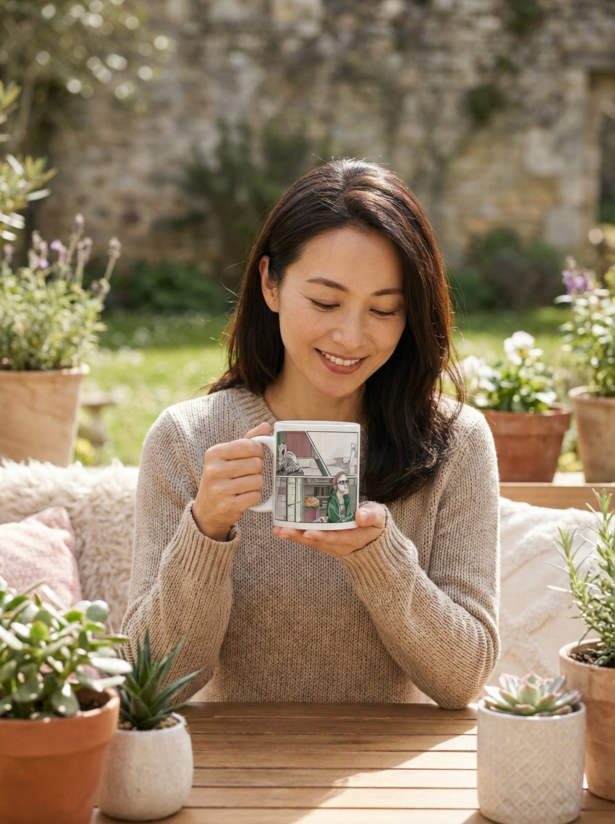 悩みの出口は、窓の外にある｜マグカップ