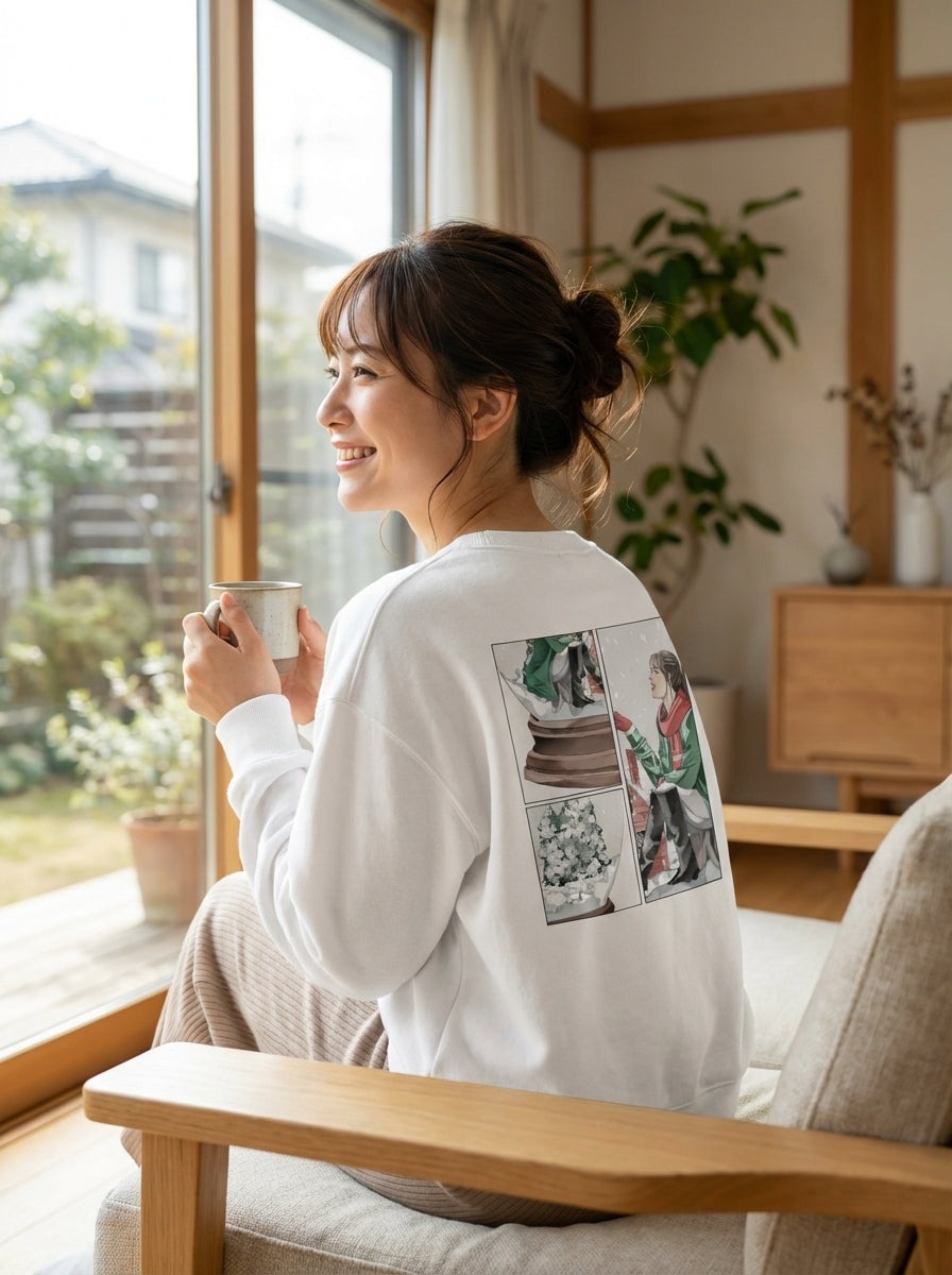 ガラスの向こう、秘密の小部屋｜ユニセックス　スウェット