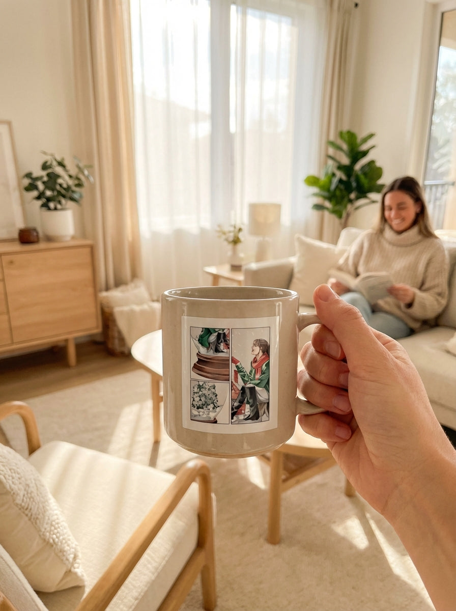 ガラスの向こう、秘密の小部屋｜ステッカー